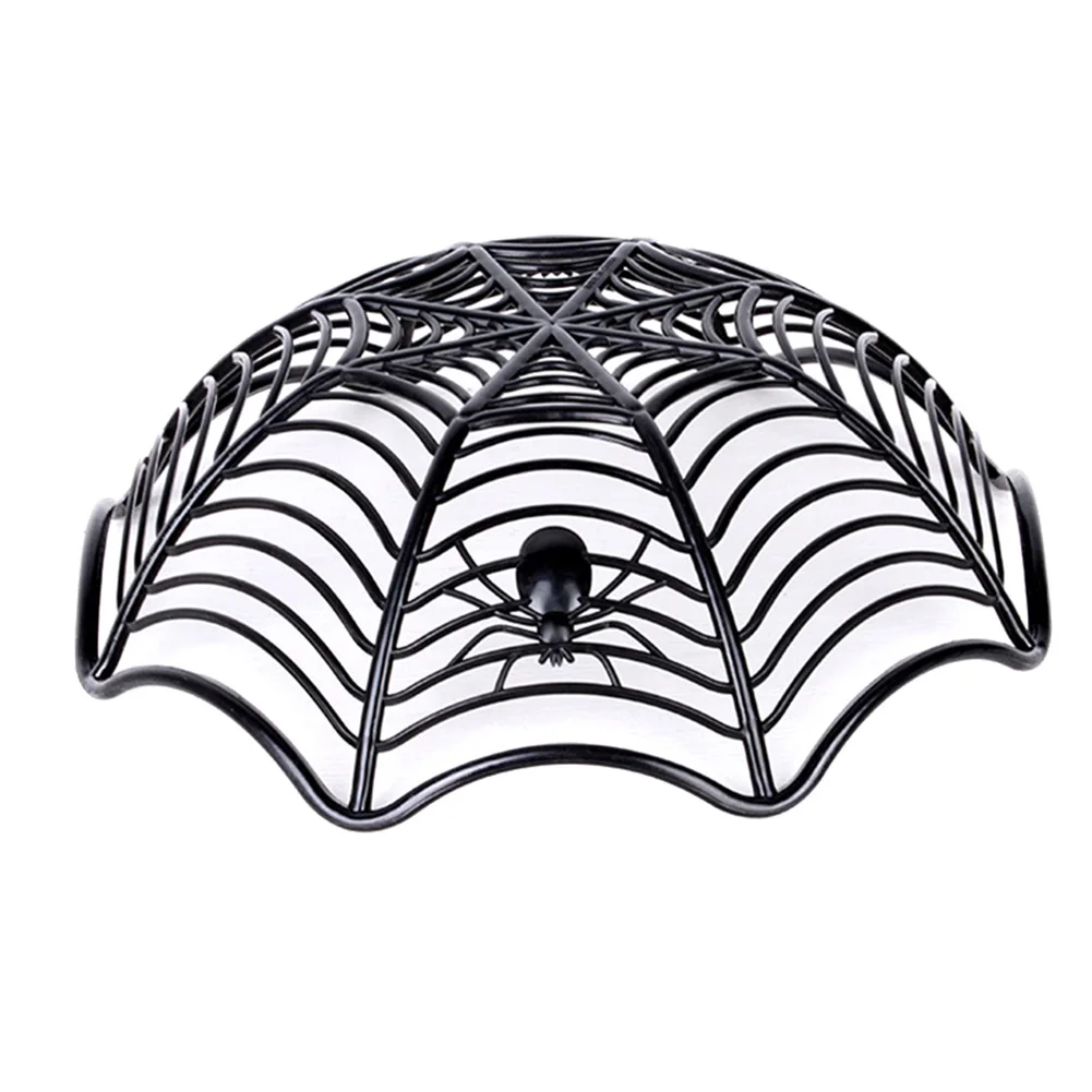 Большая паутинная пластиковая корзина миски для вечеринок на Хэллоуин