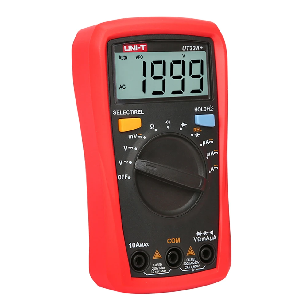 U-NIT UT58A Цифровой мультиметр DC/AC Измеритель Напряжения тока ручной Амперметр мультиметр измеритель емкости отсчетов мультитестер