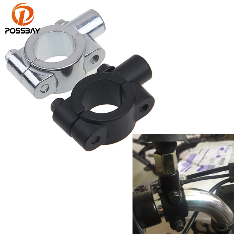 Универсальное черное хромированное крепление на руль мотоцикла posbay для зеркала