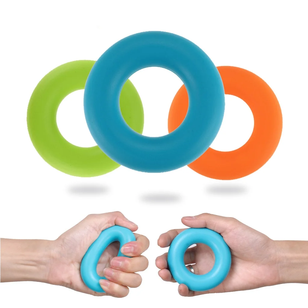 

WorthWhile Silica Gel Hand Grip Ring Men Women Gym Fitness Finger Heavy Exerciser Ball Strength Muscle Recovery Gripper Trainer