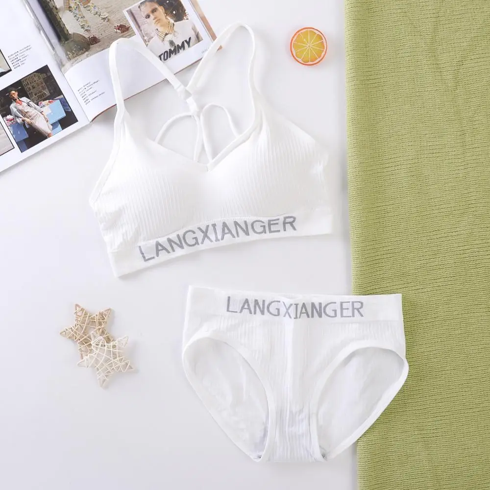 Комплект нижнего белья для девочек-подростков хлопковый хипстерский От 10 до 15