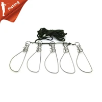 fishing tackle accessories fishing lock buckle stainless steel live fish stringer 5 m