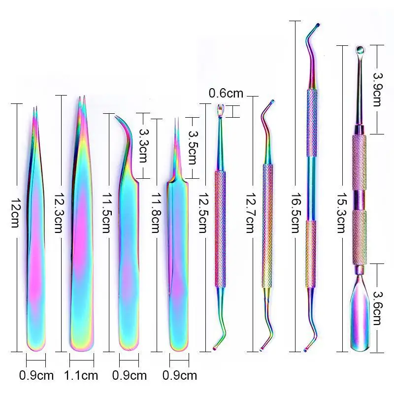 Инструмент для дизайна ногтей красочные из нержавеющей стали кутикулы мертвых