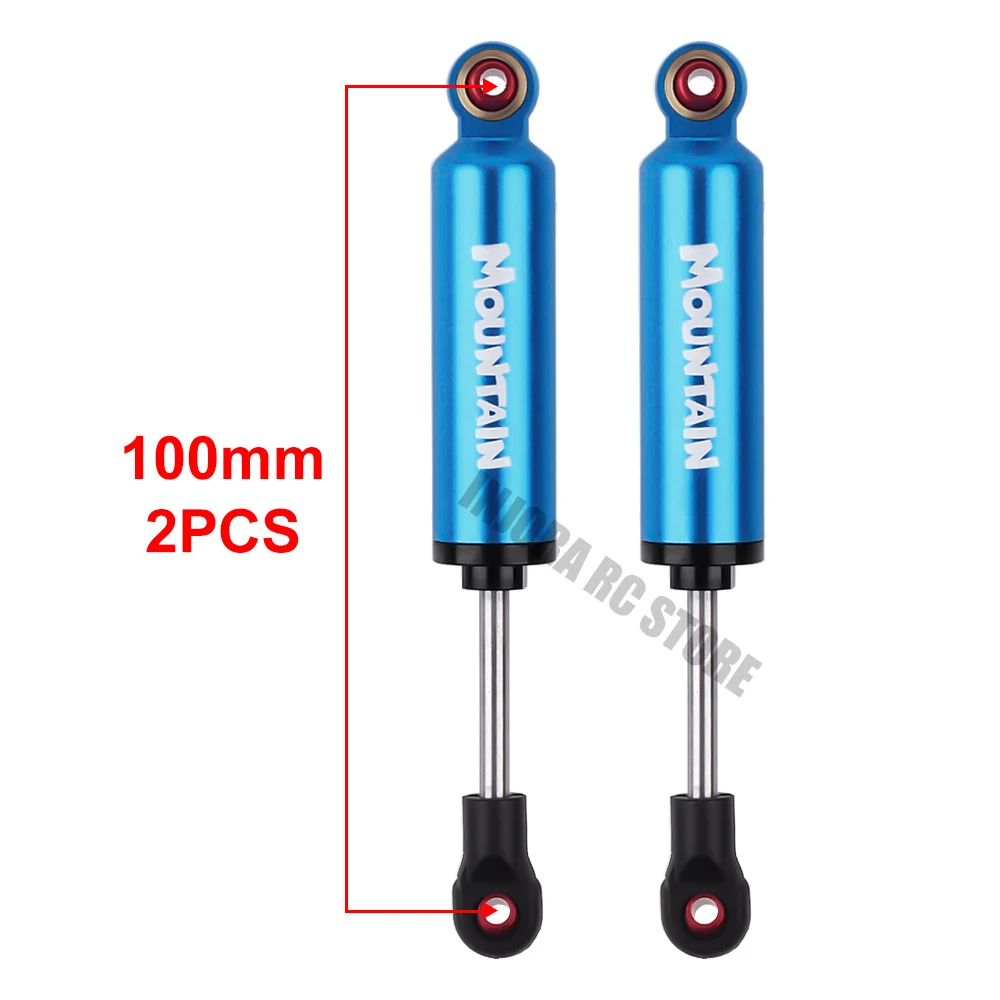 2PCS 100mm Blue 2 шт. металлический амортизатор встроенный Весна 90/100/110/120 мм для 1/10 RC Рок Гусеничный и грузовик осевой SCX10 TRX-4 D90 RC Запчасти - Цвет: 2PCS 100mm Blue
