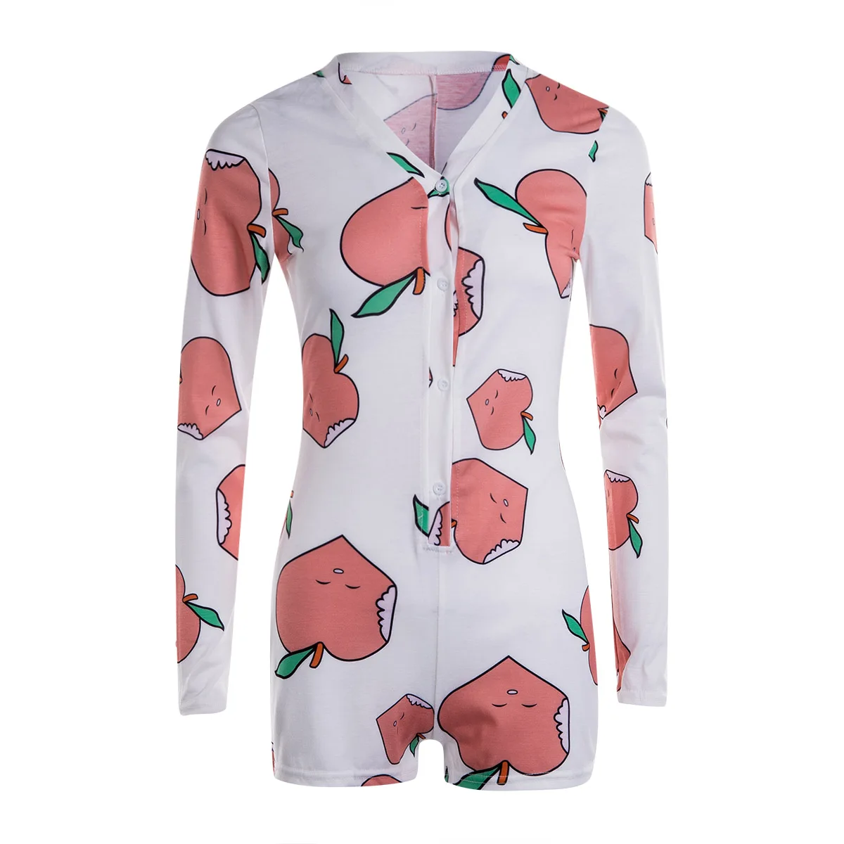 Женский сексуальный комбинезон с длинным рукавом и глубоким v образным вырезом