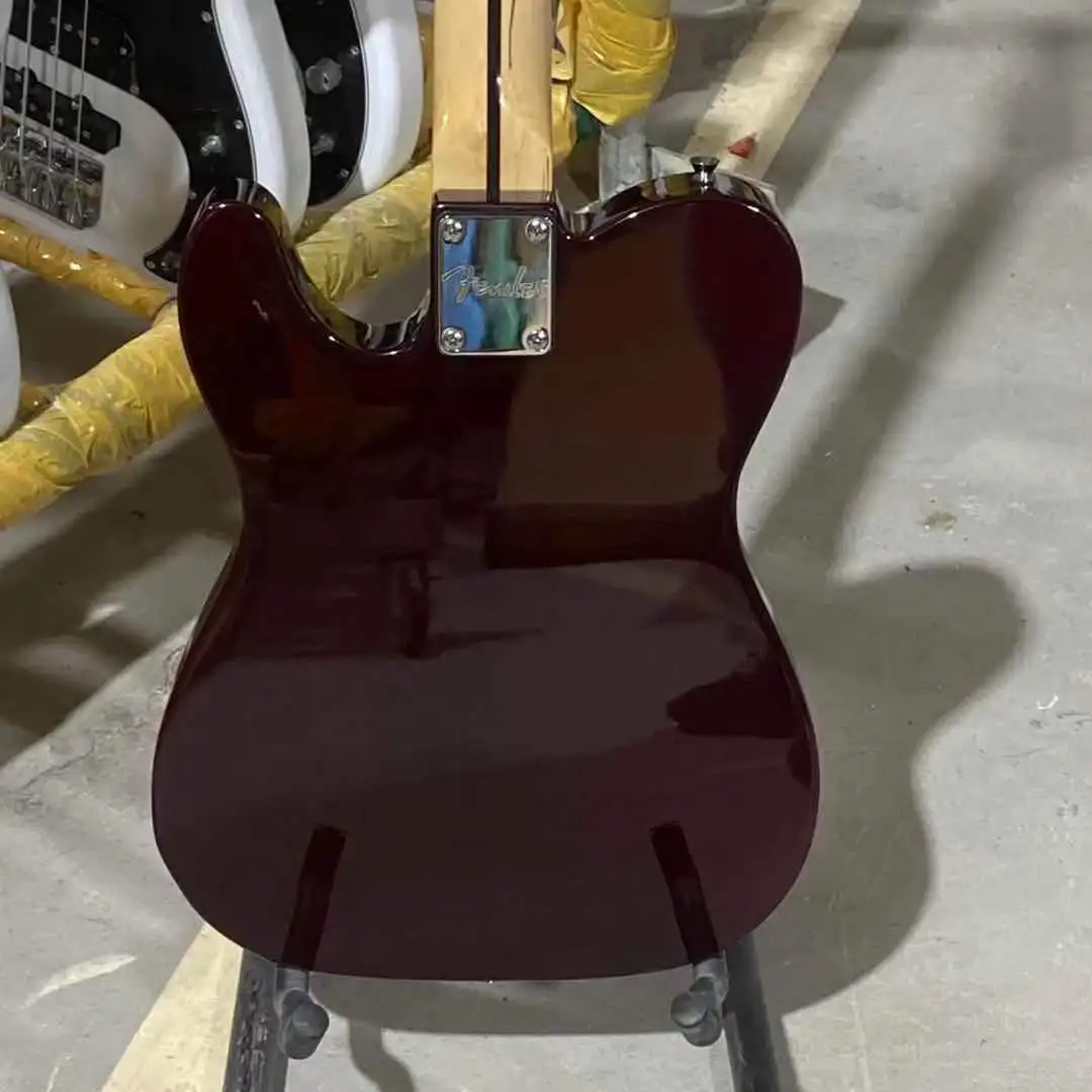 Tele электрическая гитара ELM Body винно-Красного цвета P90 звукосниматели кленовый