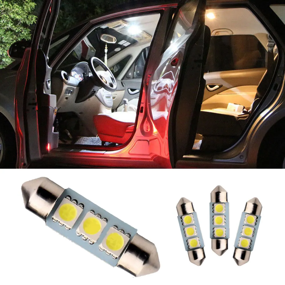 

23PCS LED Car Interior Light Bar Dome Ceiling Light Vehicle Car Reading Light Night Lamp License Plate Light Bulb White DC 12V