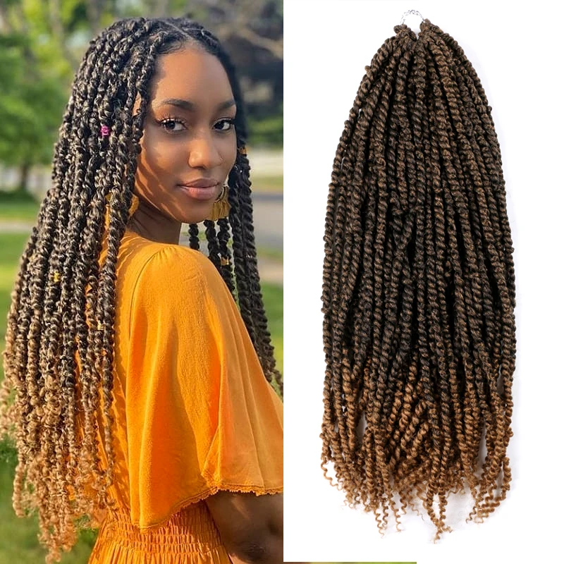 

Full Star 18 " 11 Strands Synthetic Crochet Braids Hair Passion Twist Crochet Hair Pre-Looped Fluffy Ombre Braiding Twisted Hair