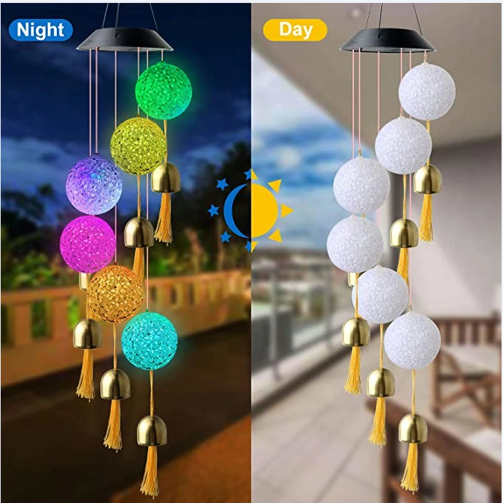 

Color changing LED lamp 1 piece solar powered wind bracelet for home garden romantic hanging do it yourself decoration pendant