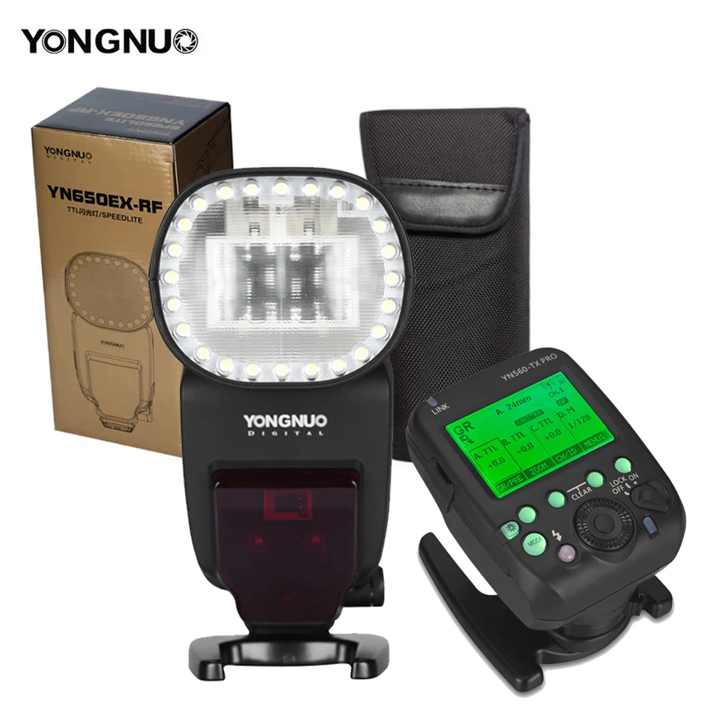 Беспроводная вспышка Yongnuo YN650EX-RF TTL HSS с круглой головкой Speedlite GN60 2 4G