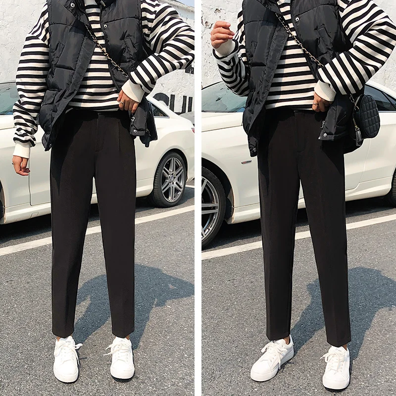 Женские зимние шерстяные брюки новинка 2019 эластичные женские повседневные