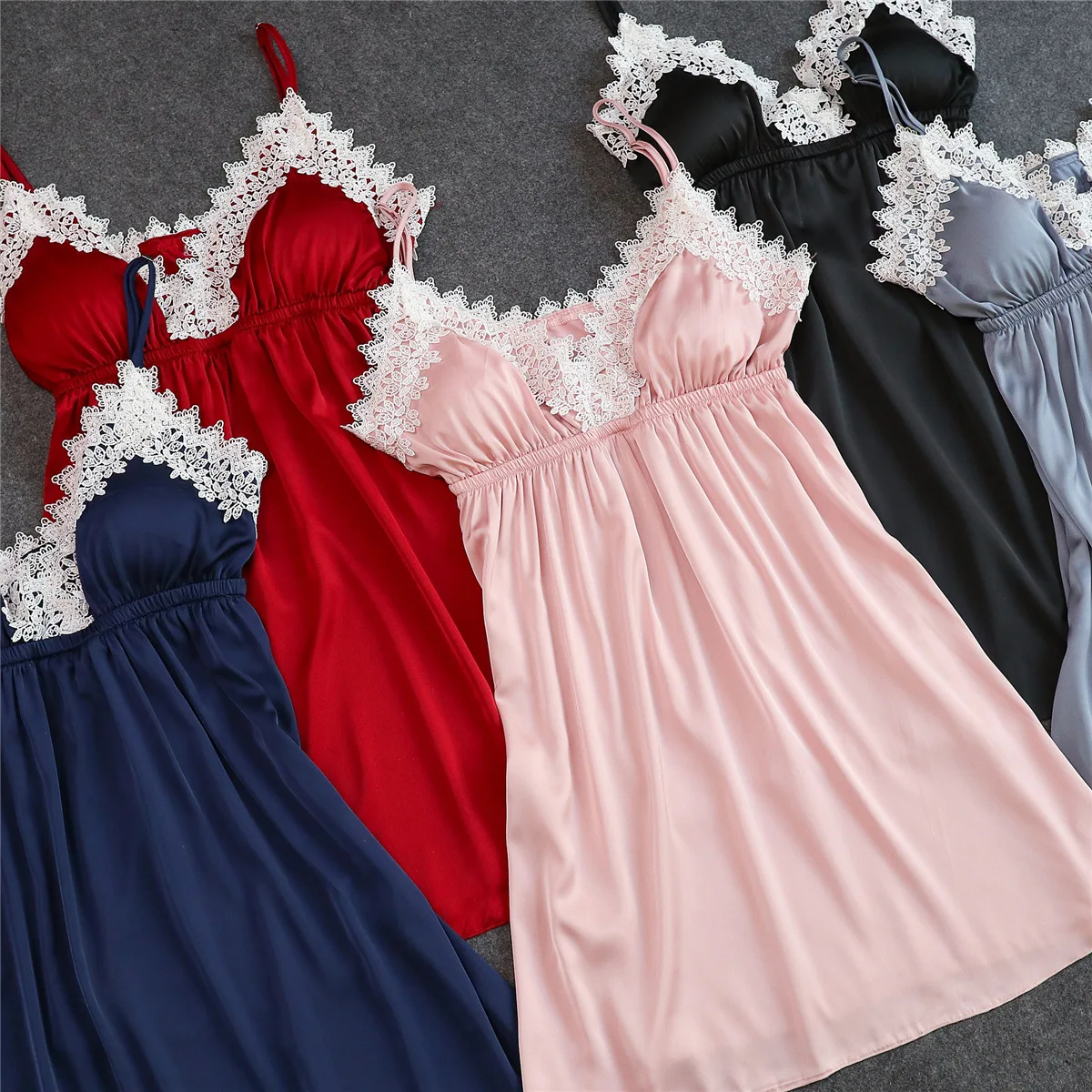 Новые женские 5 шт ремень Топ Брюки Костюм Пижама комплекты одежды для сна весна