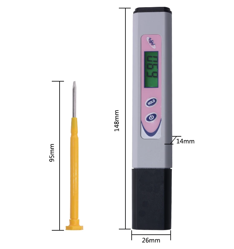 Yieryi PH-961, портативный ЖК-цифровой измеритель PH для воды, ручка, тестер для аквариума, бассейна, воды, вина, мочи, автоматическая калибровка, Точность 0,01