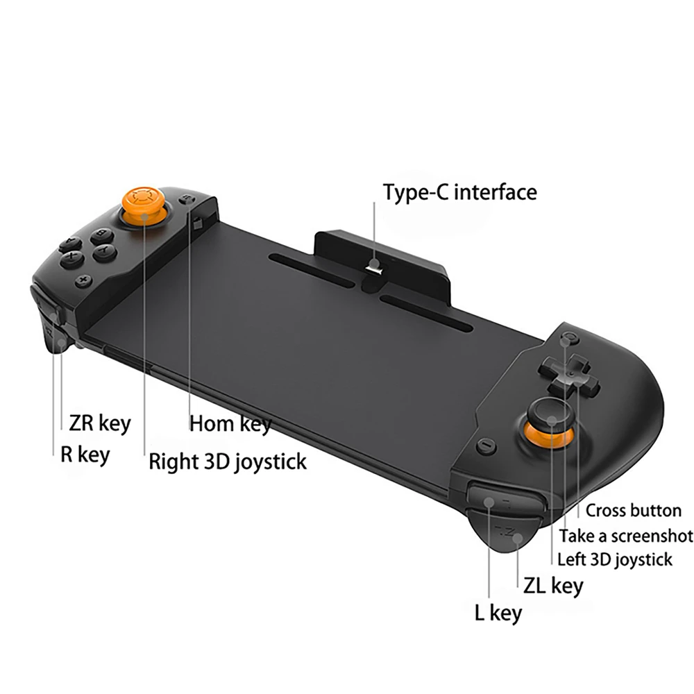 

In-line Handle Plug & Play Gamepad Handle Grip Controller With Storage Bag for Nintend Switch Game Host 15V PD Fast Charging