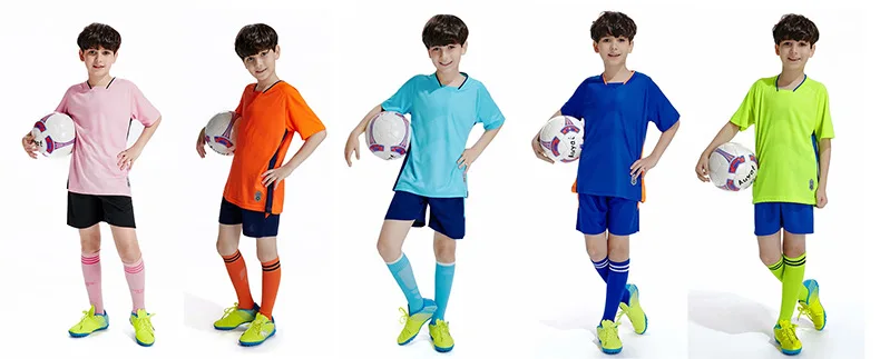 Men Kids Football Jerseys Soccer Uniform Boy Fitness Shirt Gym Shorts Children Running Jogging Suit Training Workout Clothes Set
