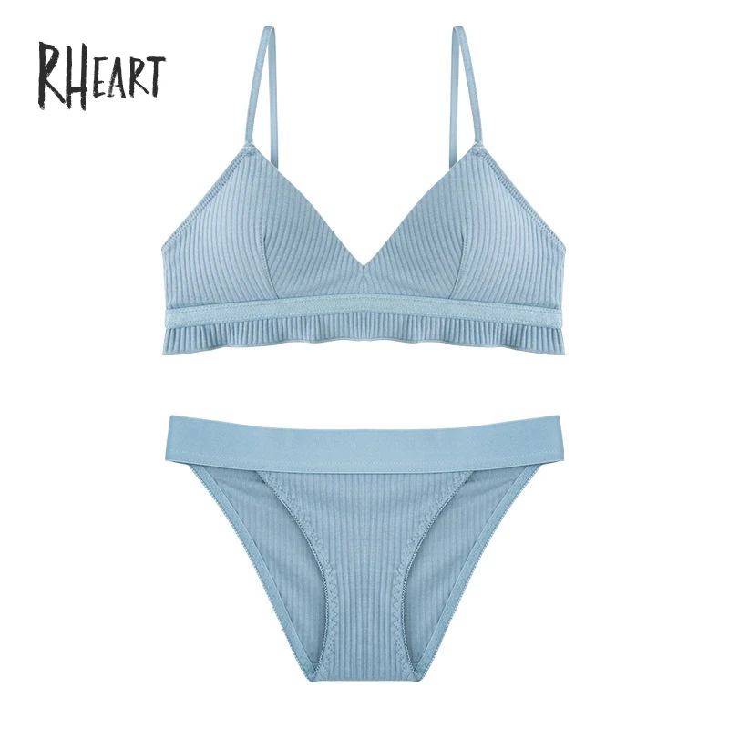 Женский комплект нижнего белья с кружевной отделкой Roseheart хлопковое бесшовное