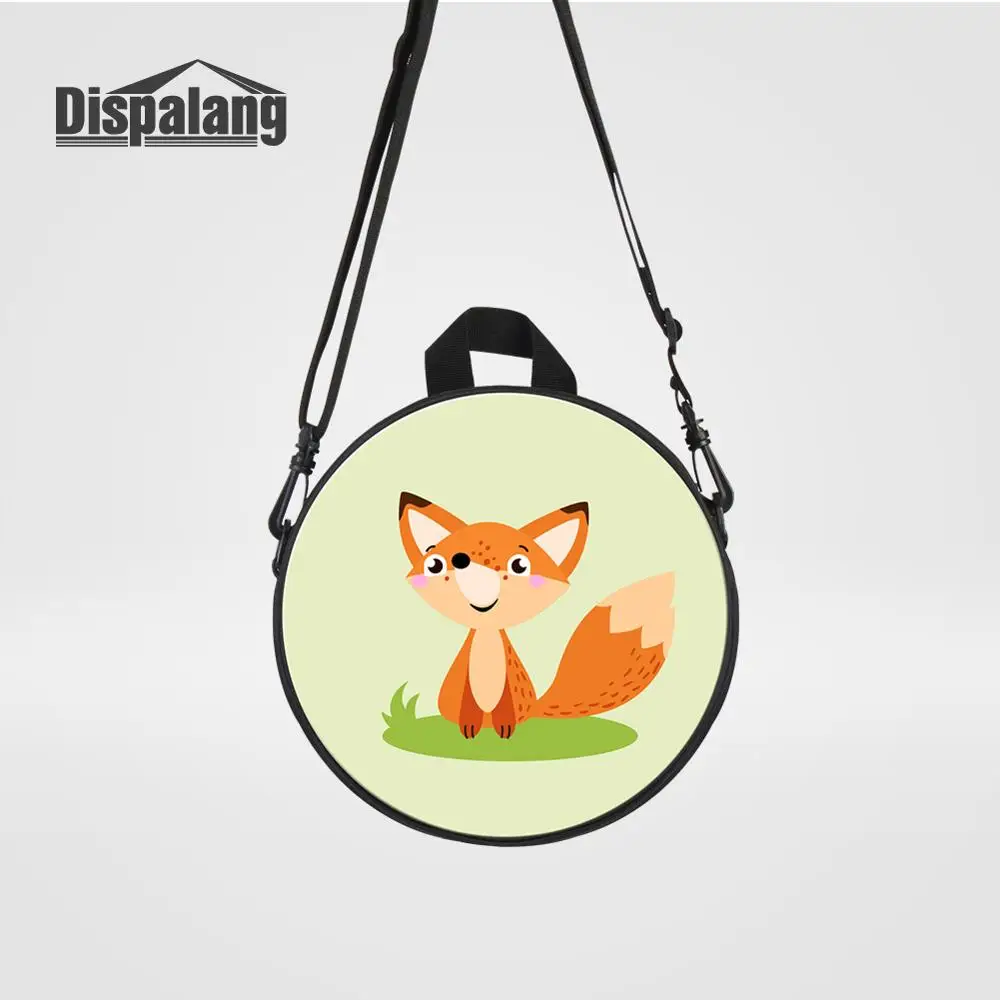 Backpack48 Dispalang новые Мультяшные детские сумки-мессенджеры с принтом лисы для девочек милые животные круглые Rugtas детские мини сумки через плечо - Цвет: Backpack48