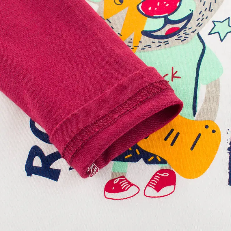 PatPat Guitar Bear Long-sleeve Tee For Boys Round neck Spring and Autumn Sports Casual Baby Boy Top | Мать и ребенок