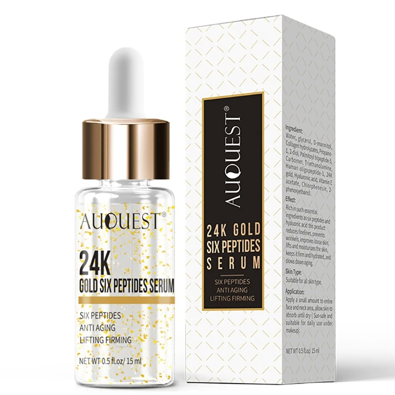 Auquest 24K Gold Six сыворотка с пептидами морщины удаляет антивозрастной лифтинг