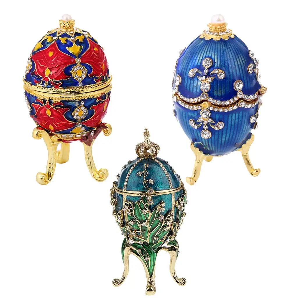 3 шт. роскошный Faberge пасхальные яйца российский Королевский чехол для ног