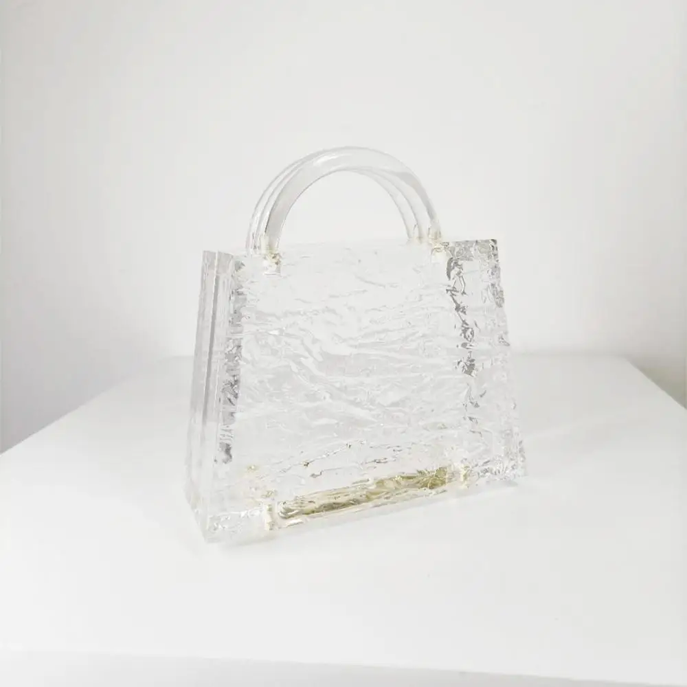 НОВАЯ шикарная прозрачная сумка-тоут однотонная акриловая вечерняя сумка