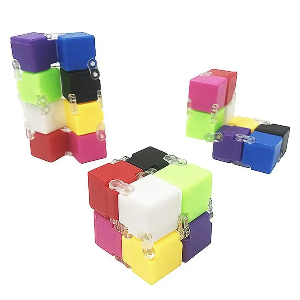 Cubo m&aacute;gico de PVC arco&iacute;ris para adultos y ni&ntilde;os, cubo antiestr&eacute;s, antiestr&eacute;s, antiautismo, regalo divertido, ansiedad de alivio-0