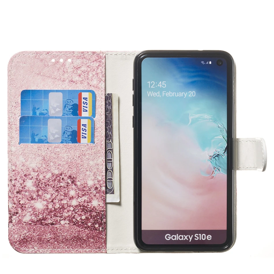 Мраморный кожаный чехол для Samsung Galaxy S10e S10 Plus S9 + S8 S7 S6 Edge S5 Note 9 N960F 8 кошелек с