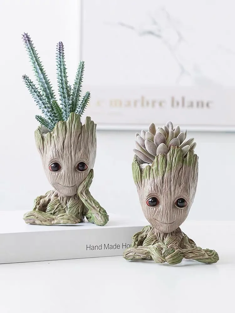Postral Plastic Plant Flower Pot Fleshiness Creative Indoor Art Vase Household Home Decoration