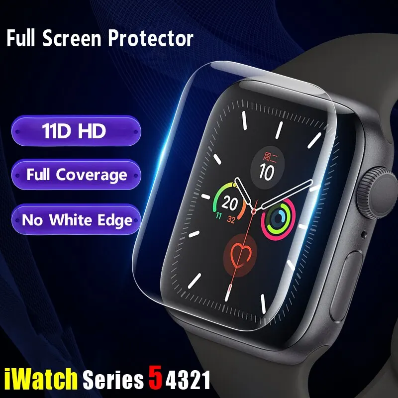

Screen Protector For Apple Watch Series 7 45 mm 41 mm iWatch 11D Full Coverage Film accessories 45mm 41mm