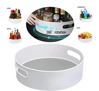 Plastic Lazy Rotating Storage Container Non-Slip 12  Rotating Organizer tray for Kitchen Pantry  Cabinet  Bathroom