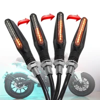 2pcs led motorcycle turn signals light 12 smd tail flasher flowing water blinker ip67 waterproof bendable flashing lights