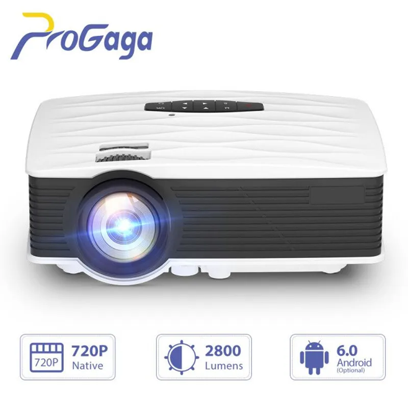 ProGaga GA9 Мини проектор Родной WI-FI Бимер Портативный светодиодный проекторы