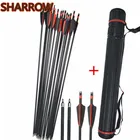 Стрелы из стекловолокна для стрельбы из лука, 12 шт., 30 дюймов