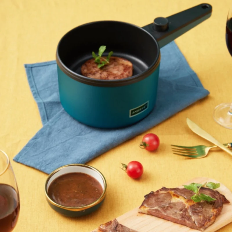 

1.2L Electric Hot Pot Double Layer Soup Pots Kitchen Indoor Smokeless Frying Pots Cookware Non-Stick Food Cookers 220V 600W