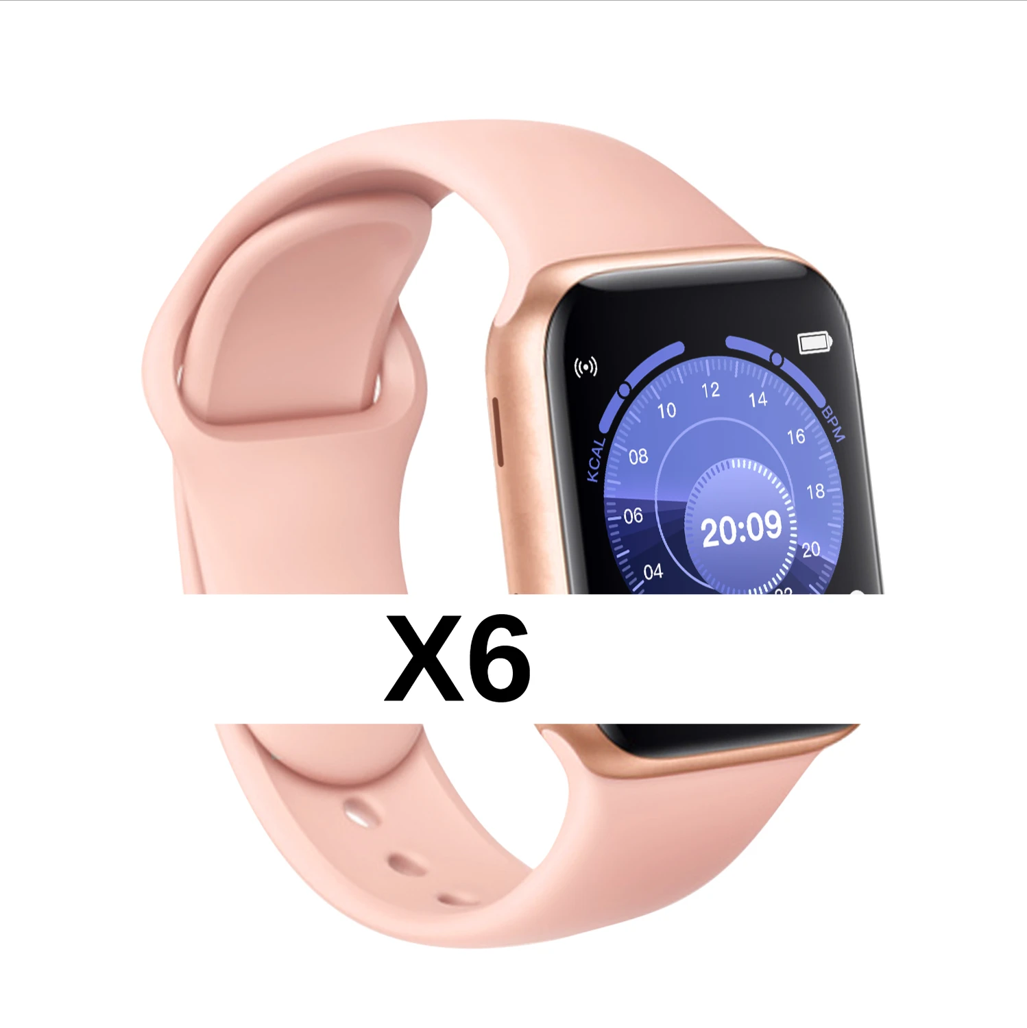 X6 full touch screen smartwatch Bluetooth call life waterproof heart rate blood pressure monitoring for Android Apple Passometer