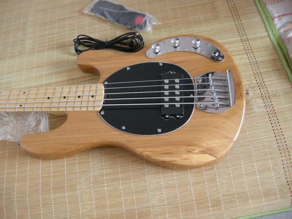 Factory direct custom shop New Top Quality Music Man 5 Strings Electric Bass Guitar Original natural wood color 7yue6 |
