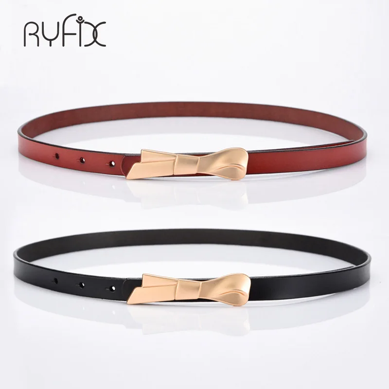Belt for women classic wild thin belt 2023 genuine cowhide leather belts Gift For dress with Bowknot BL334