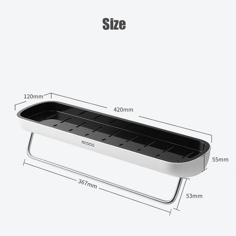 

Punch-Free Bathroom Organizer Shelf Shampoo Shower Storage Rack Bath kitchen Towel Holder Household Items Bathroom Accessories