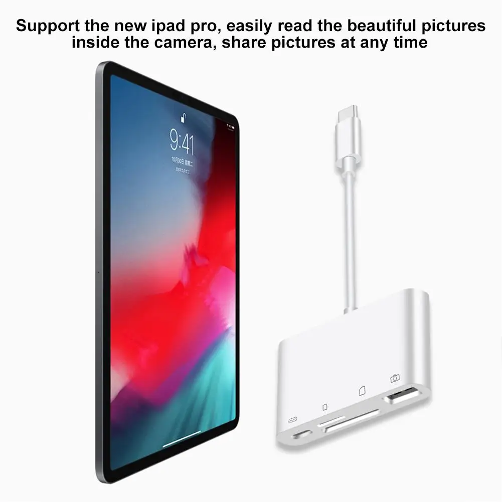 Горячая продажа PD 3A type c считыватель концентраторов к USB/CF/TF/SD для IPad Pro 11 &quot/12 9&quot