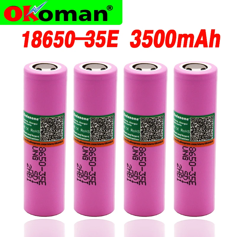 100% Оригинальный inr18650 35e для 18650 3500 мАч 13A разряд INR18650 35E литий-ионный аккумулятор 3 7