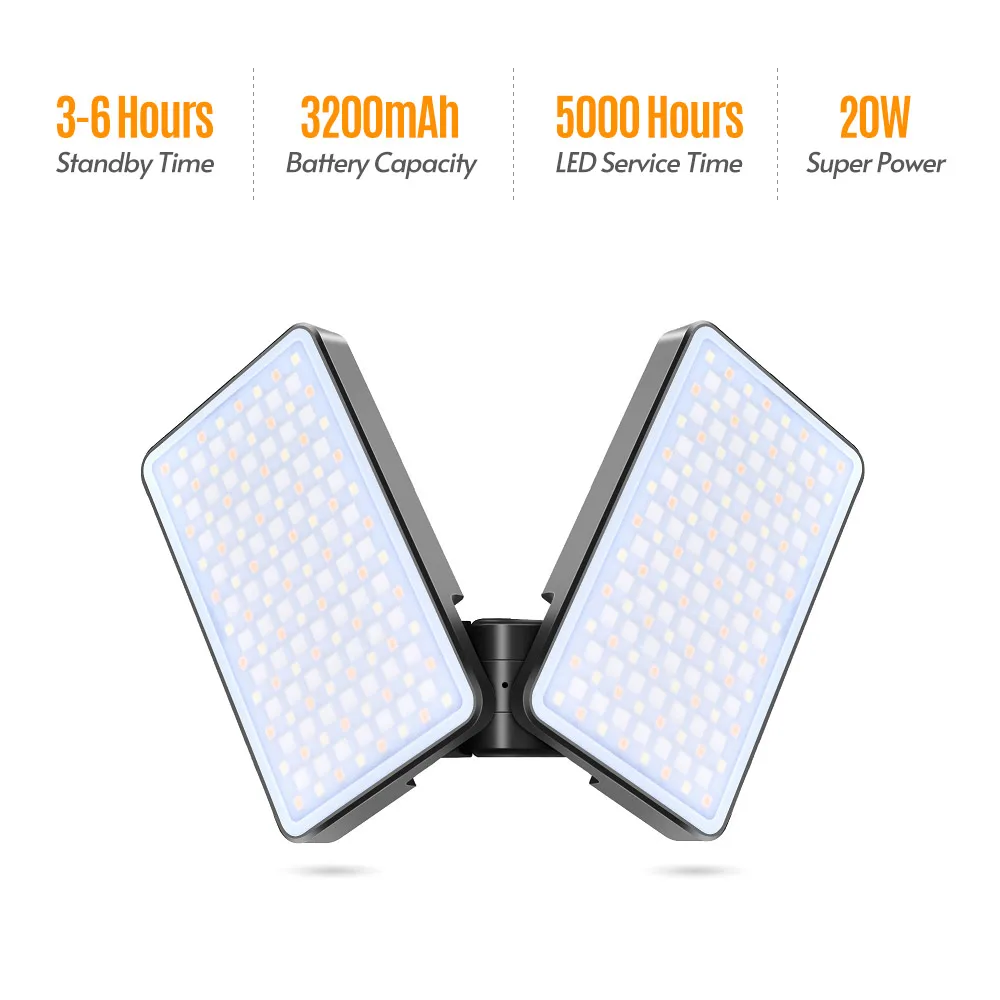 Светодиодсветильник RGB для камеры складная видеосъемка со встроенной