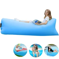 portable camping inflatable sofa lazy bag waterproof ultralight folding repeated use air bed travel hiking beach mat