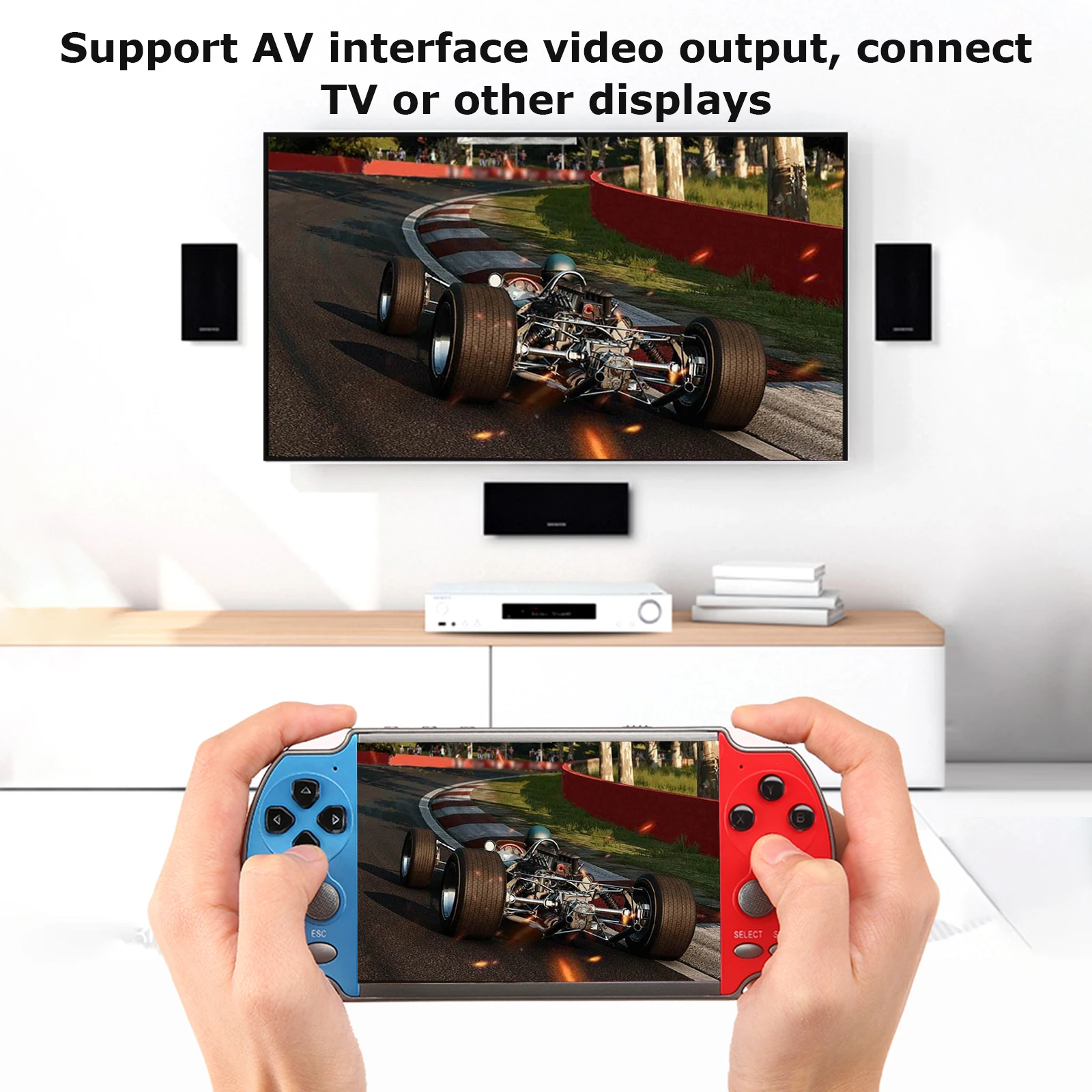 Портативная игровая консоль ностальгическая 4 3 дюймовая HD-консоль с большим