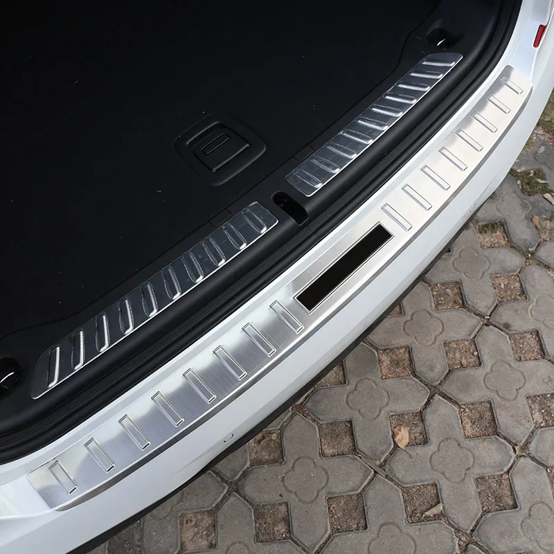 Silver Stainless Steel For BMW X3 G01 2018 2019 Car Rear Bumper Plate Cover Trim Accessories