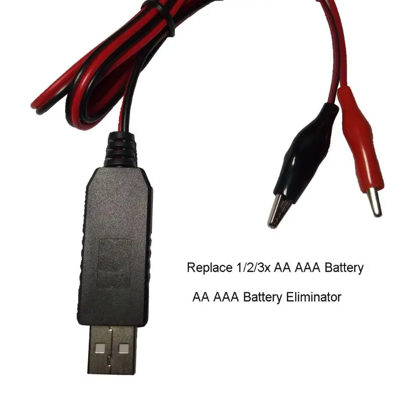 AA AAA usb-кабель с разъемом для аккумуляторов 5 В до 1 В/3 в/4 в понижающий кабель часов