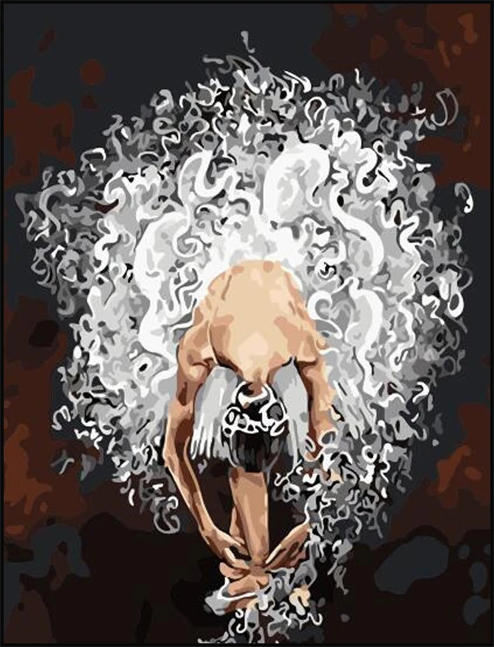 Painting B Рамка абстрактная для женщин Девушка Танец Сделай Сам Живопись по номерам домашний Декор стены Искусство Современная картина невесты рисунок Масляная картина произведение искусства - Цвет: Painting B