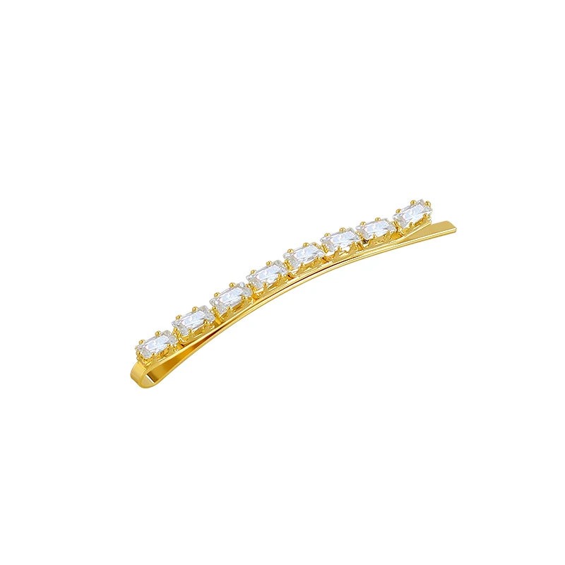 

Women's Hair Clip New Luxury Zircon One Character Clip Versatile Girl Hair Accessories Sexy Party Women Headdress Bangs Hairpin