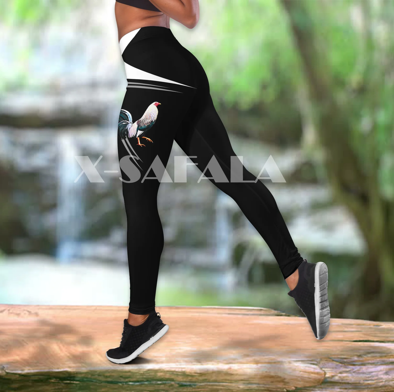 

Rooster Combo Art Animal Two Piece Yoga Set Women 3D Print Vest Hollow Out Tank Top High Waist Legging Summer Casual Sport1