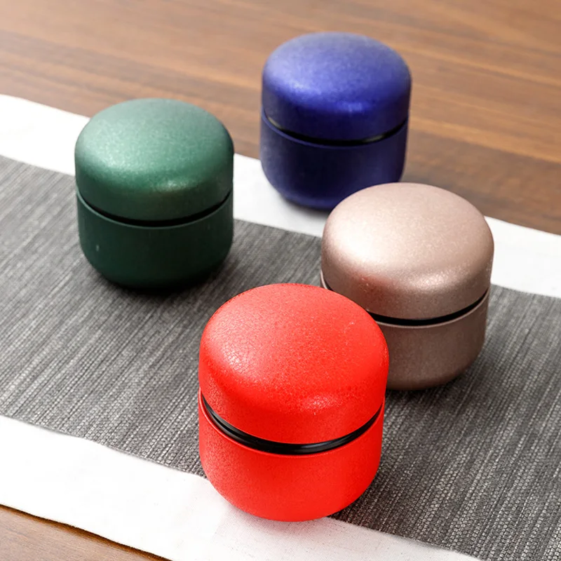 Xin Jia Yi Packaging Mini Round Tea Tin can Airtight Metal Lid Open Top Kitchen Canisters Set Customized Colorful Gift Favor Box | Дом и сад