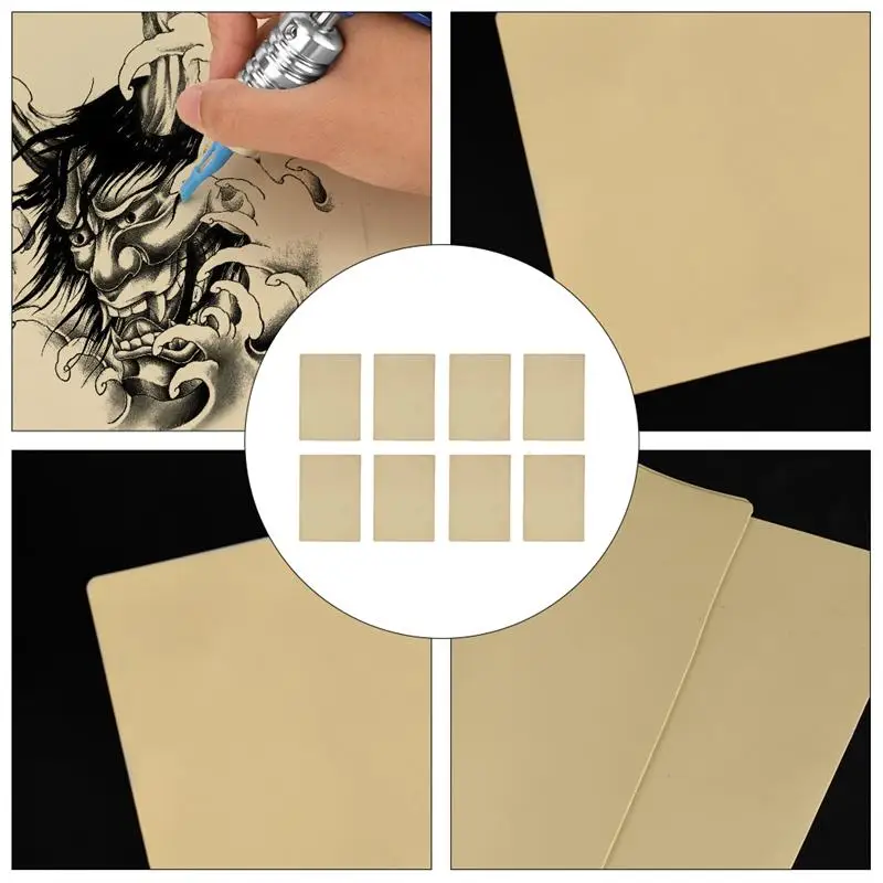 

8pcs Blank Practice Fake Skin Sheets Double Side Blank Practice for Beginners